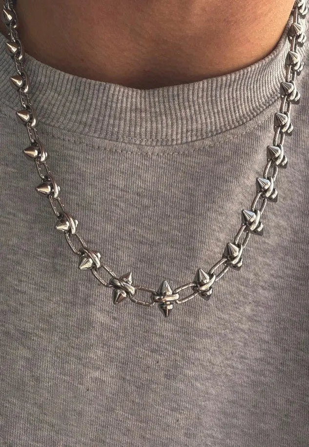 Impericon Double Spike Silver Kette Onesize Metall