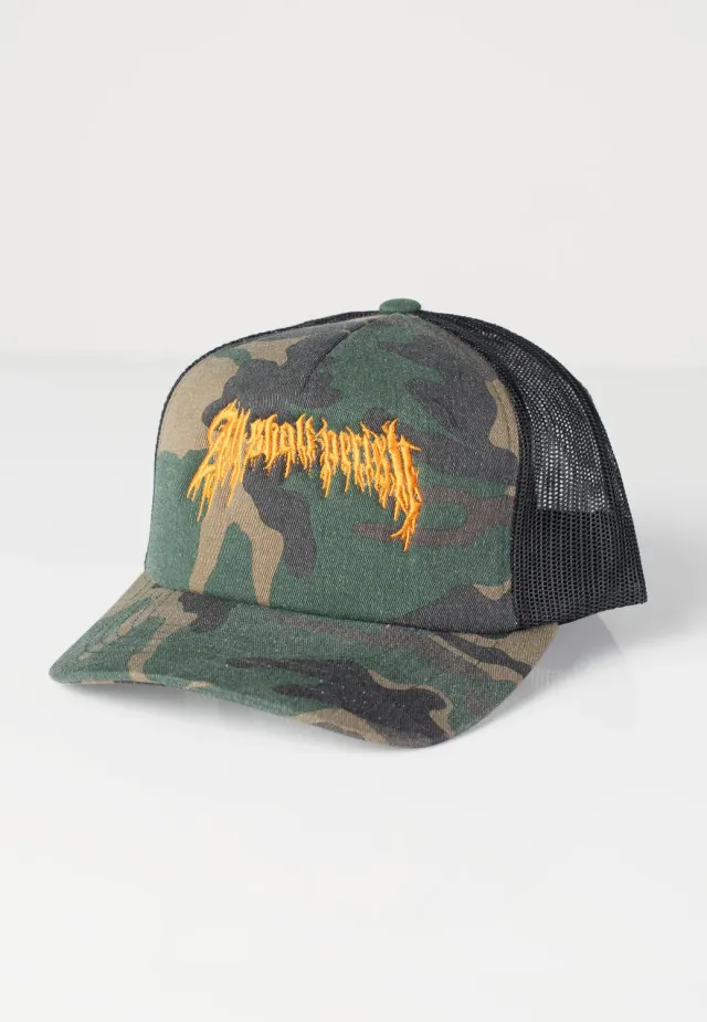 Impericon Orange Logo Trucker Cap Onesize schwarz Camo