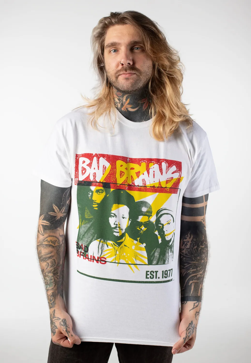 Impericon Colour Block T-Shirt weiß Unisex Punk