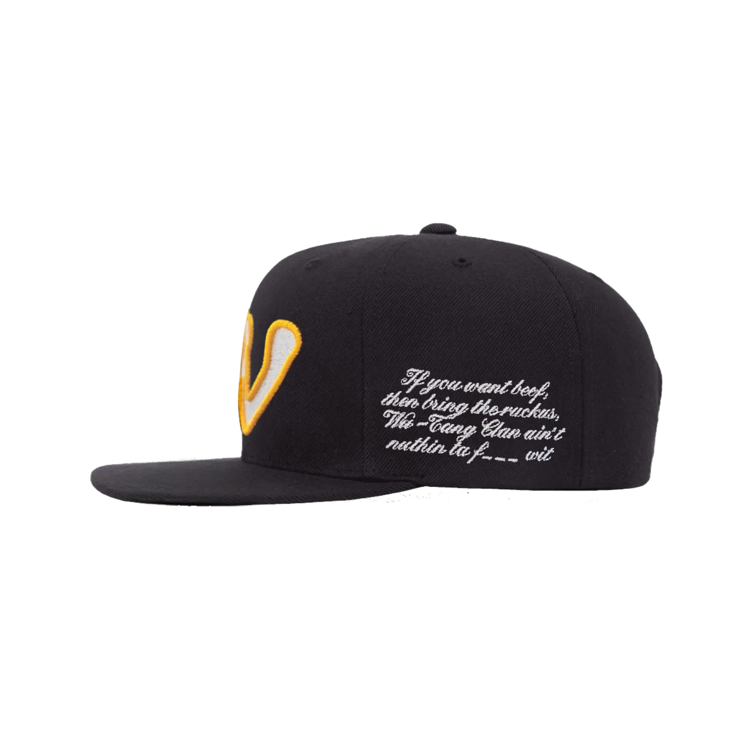 Wu-Tang Nuthin to F Wit Cap Snapback Schwarz Acryl Wolle