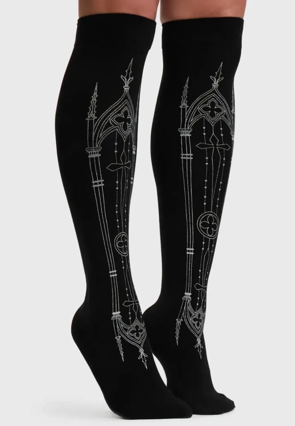 Impericon Cathedra Knee High Multi Socken schwarz