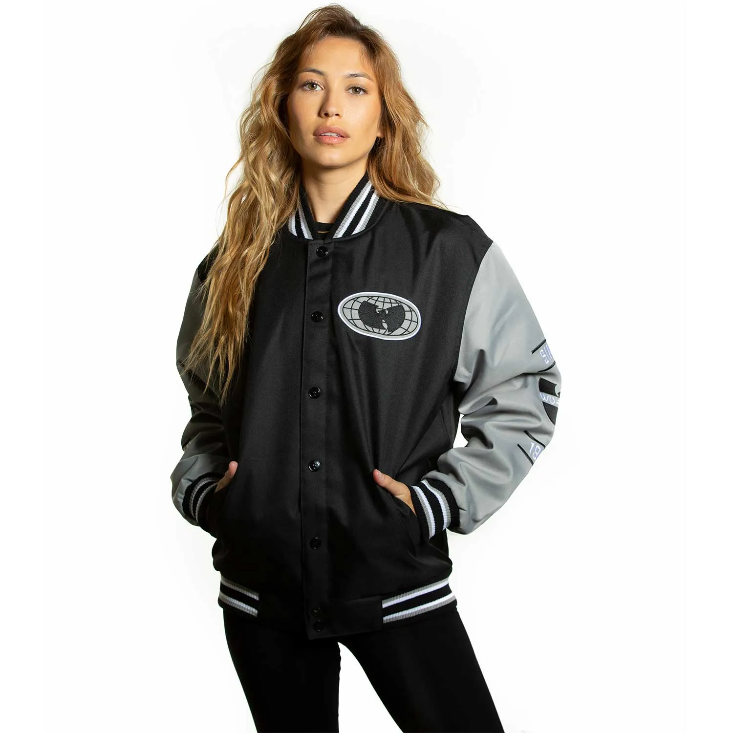 Wu-Tang All-City Jacket Schwarz Grau Collegejacke
