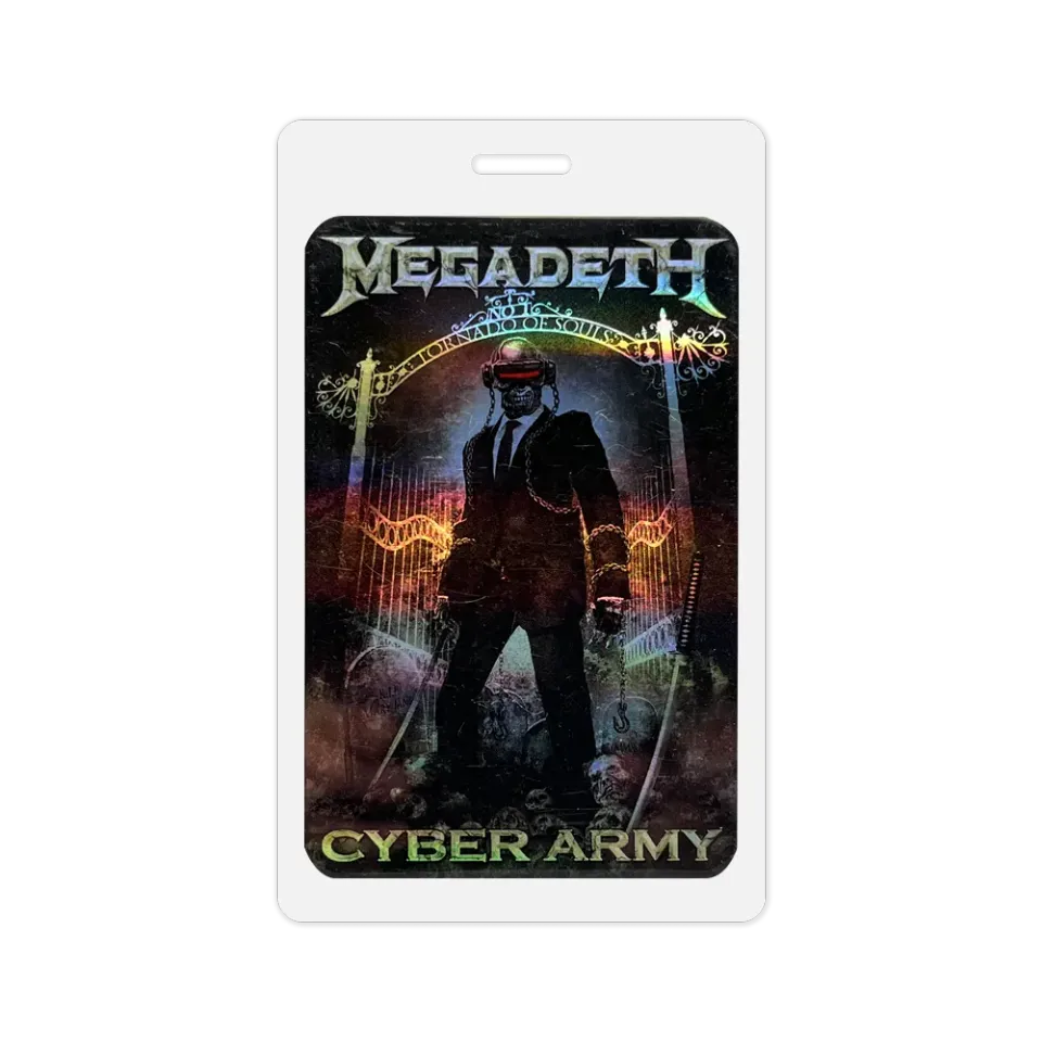 Megadeth Cyber Army 2018 Laminat Pass limitiert