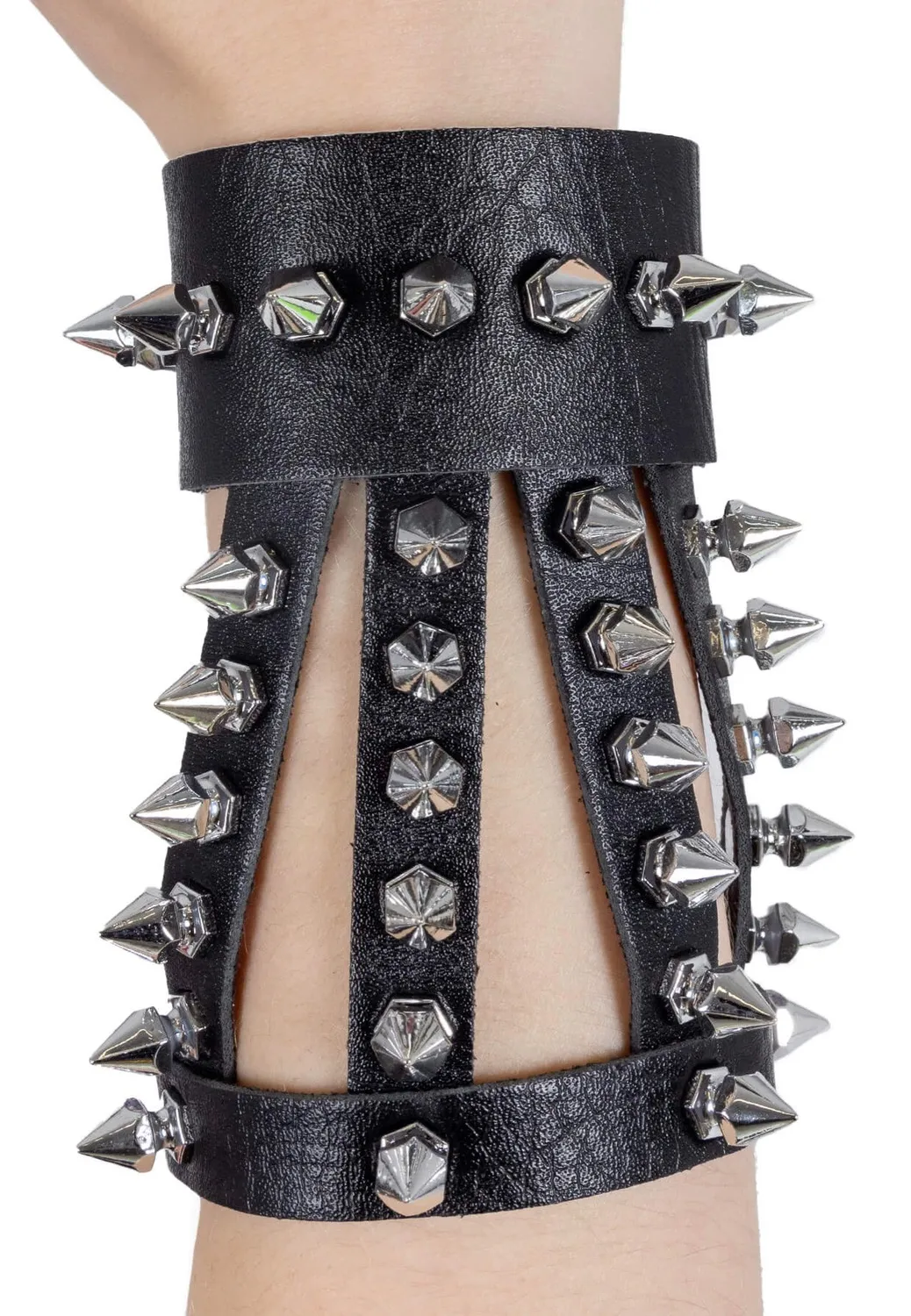 Impericon Zenko Stud Black Bracelet Harness Kunstleder