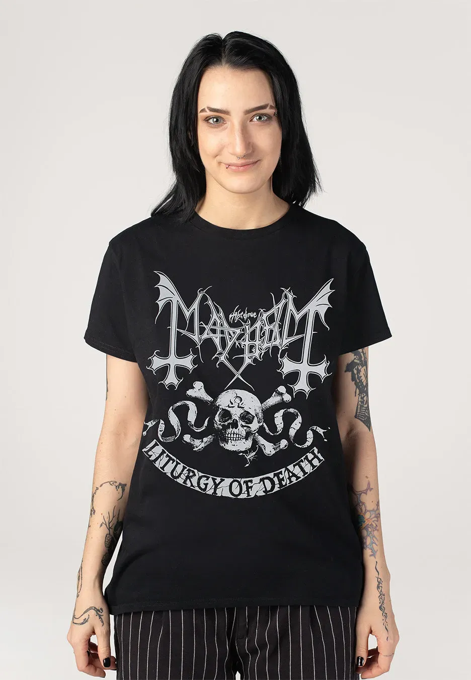 Impericon Skull Omega T-Shirt schwarz Black Metal