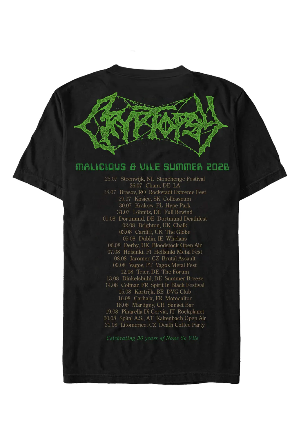 Impericon Malicious & Vile Summer Tour 2026 T-Shirt