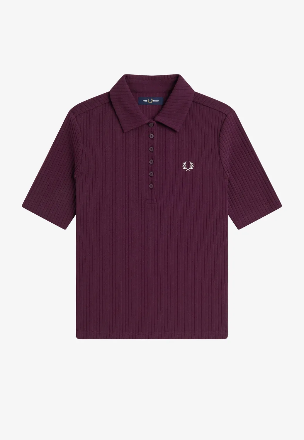 Impericon Wide Rib Plum Polo kurzarm plum Damen