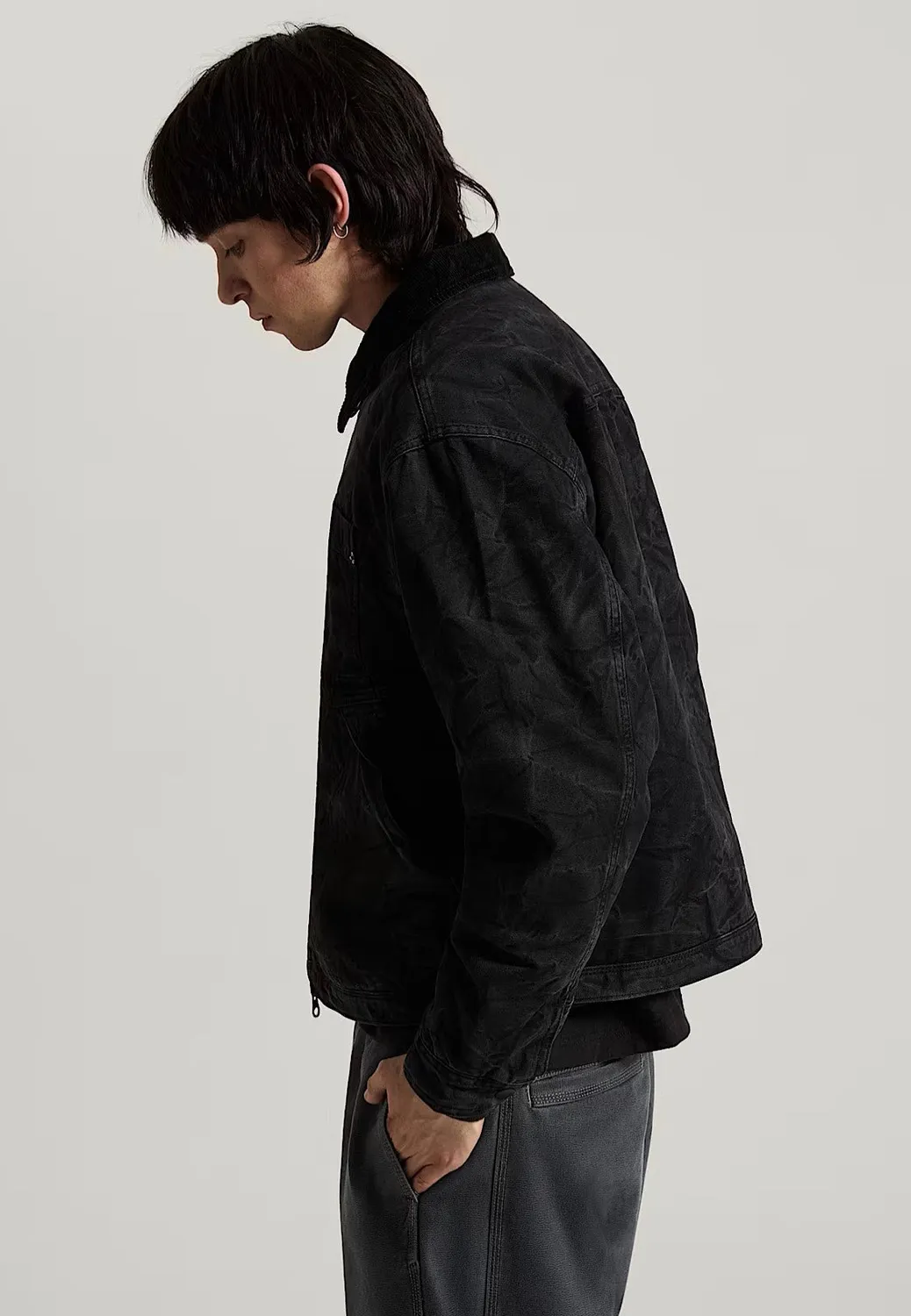 Impericon Nico Cropped Chore Canvas Jacke schwarz