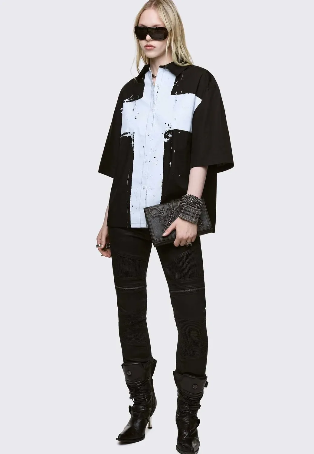 Impericon Never Saint Black Hemd Gothic Damen