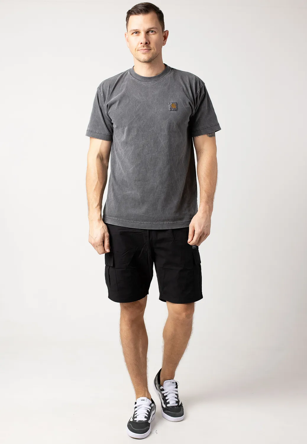 Impericon Caprera Cargo Black Cargo-Shorts M schwarz Baumwolle
