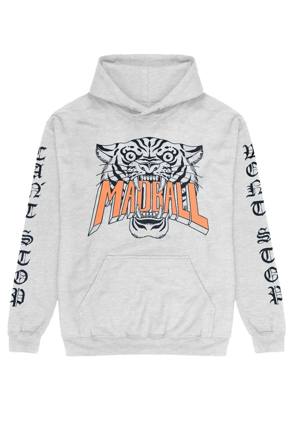 Impericon Tiger Sportsgrey Hoodie grau Hardcore