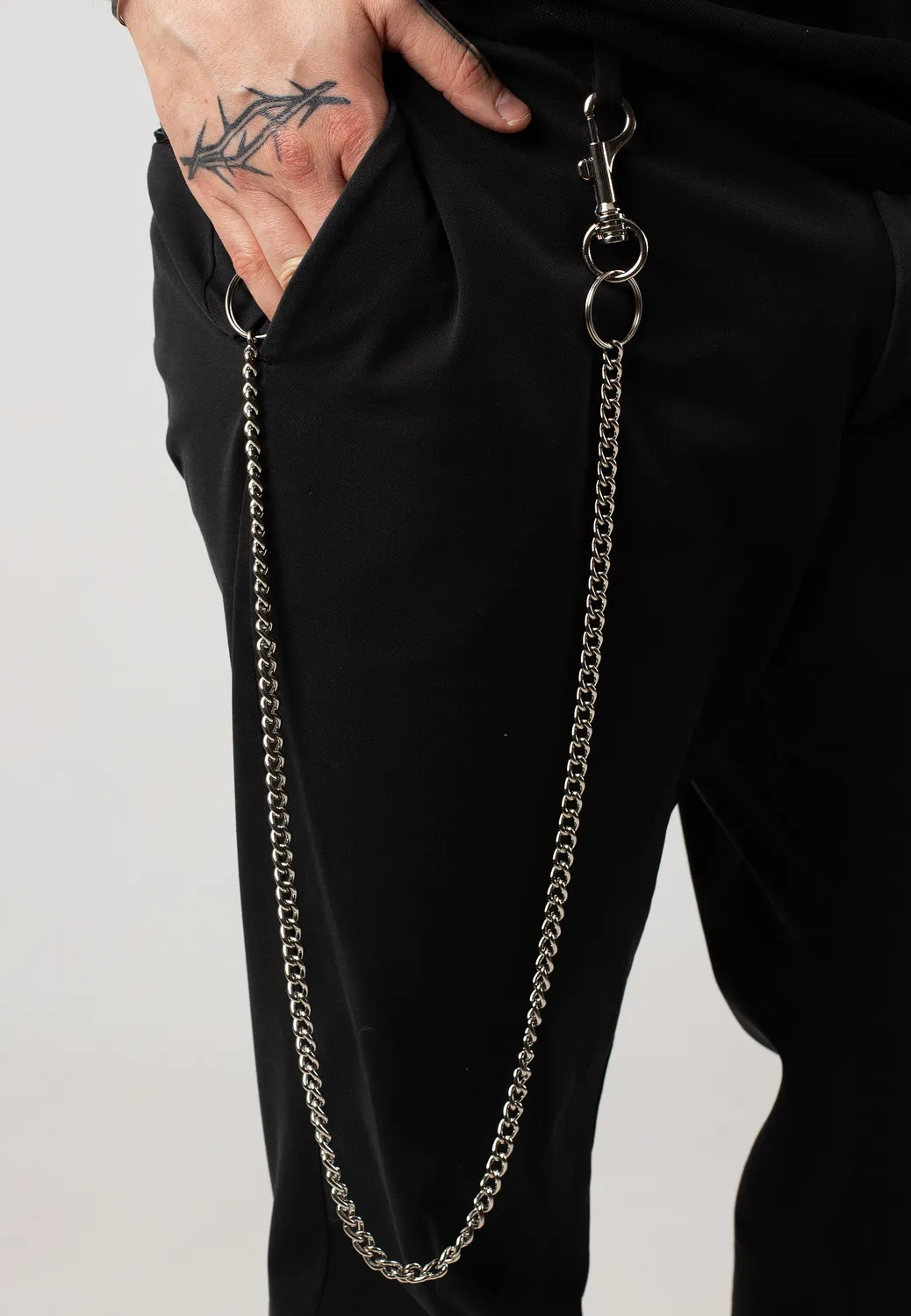 Impericon Jean Metal Long Hosenkette Onesize Metall grau