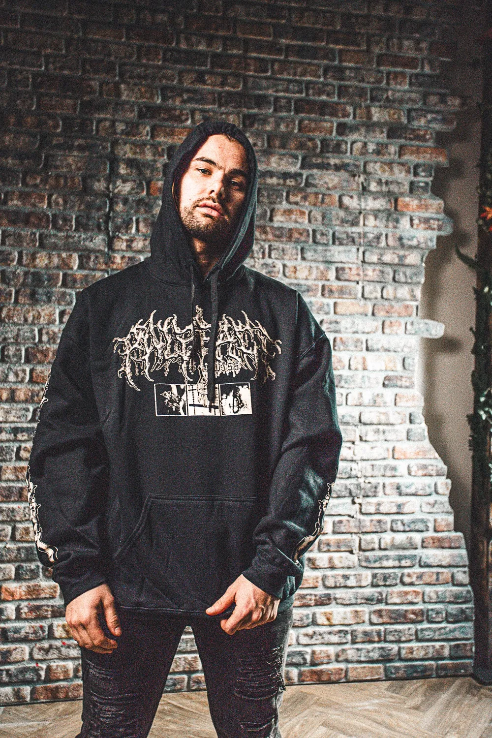 Paleface Swiss The Wilted Hoodie schwarz Front+Backprint