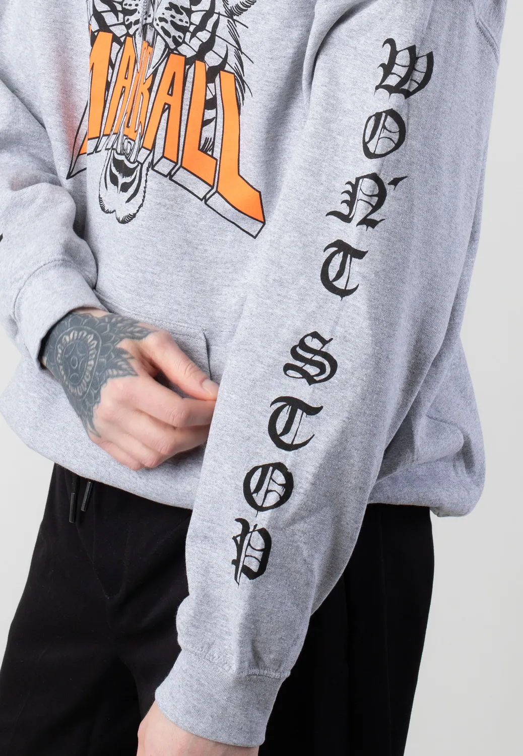 Impericon Tiger Sportsgrey Hoodie grau Hardcore