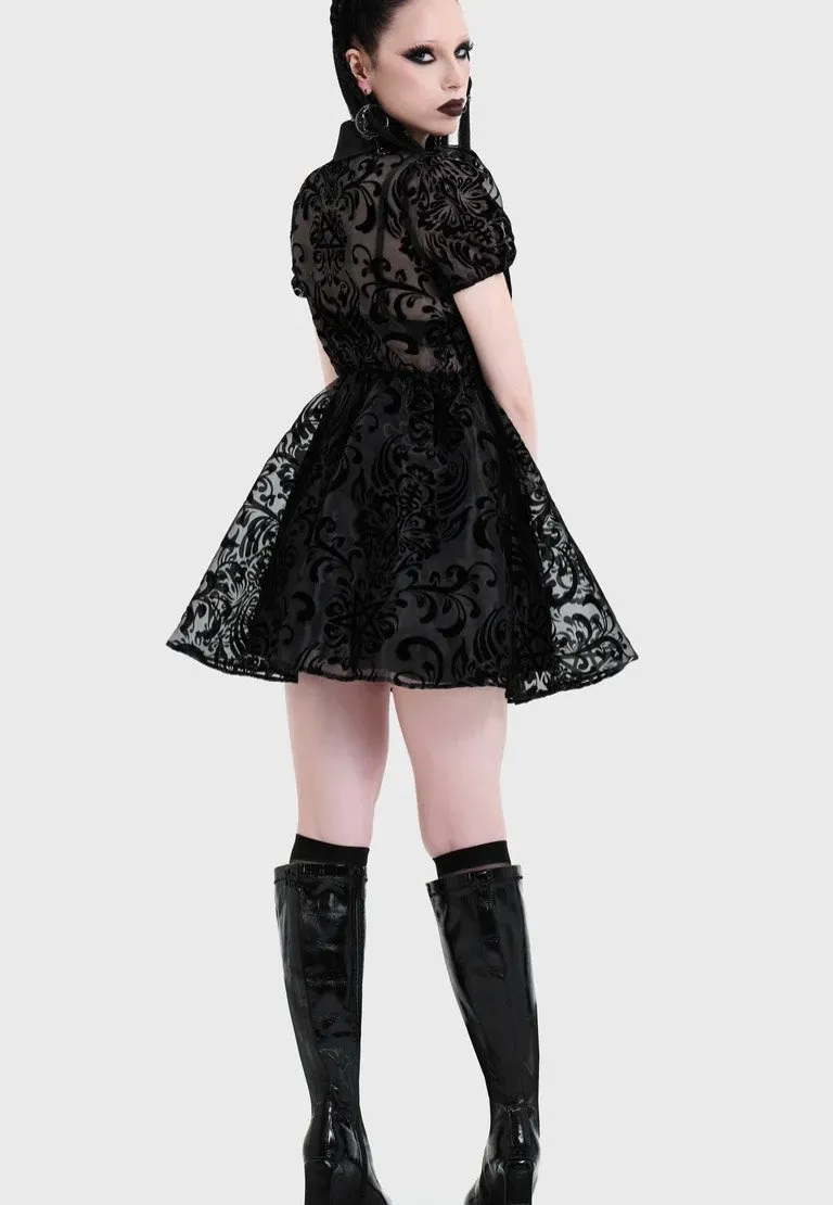 Impericon Bloodlust Organza Mini Kleid schwarz