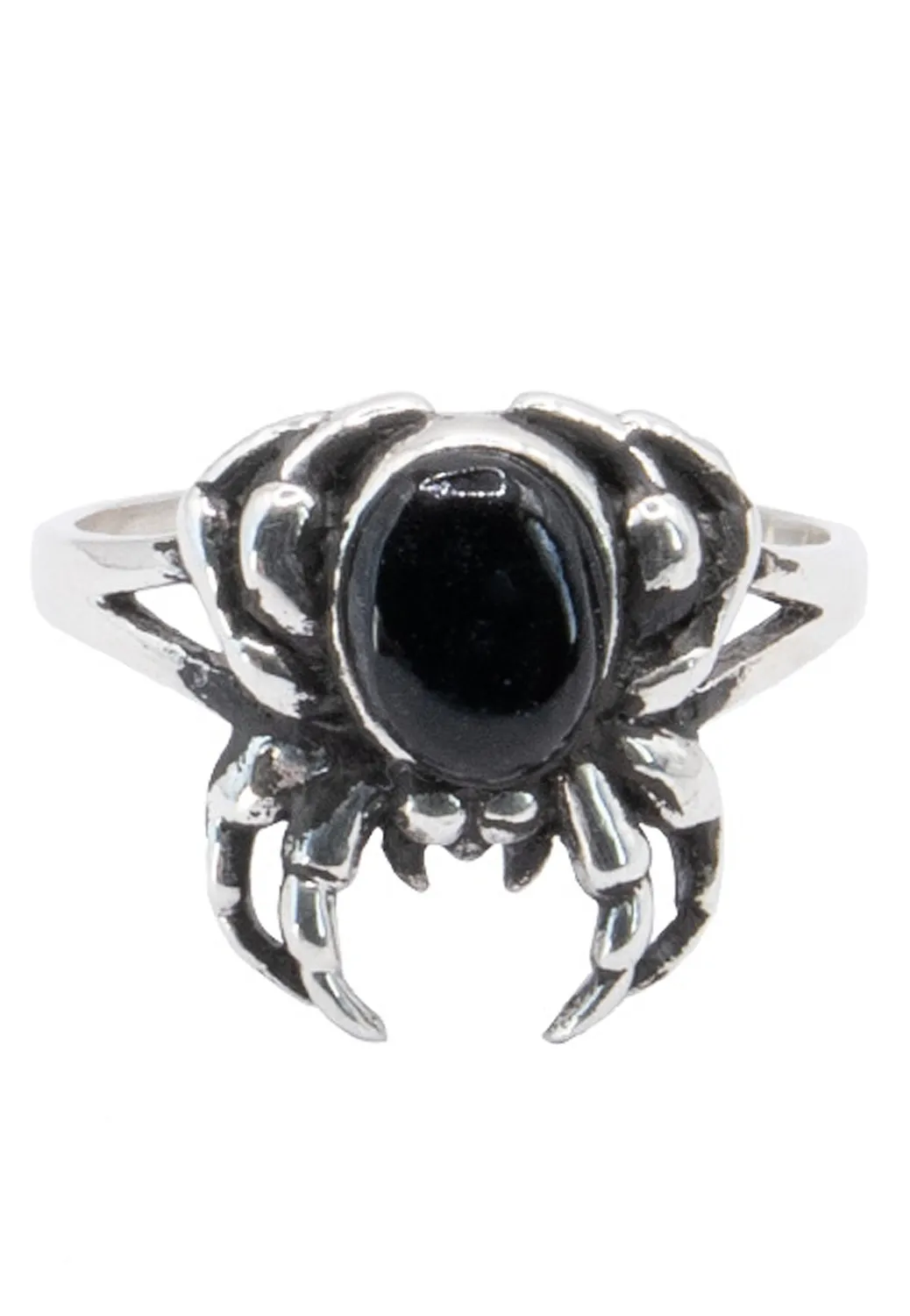 Impericon Black Spider Ring Silber Gothic