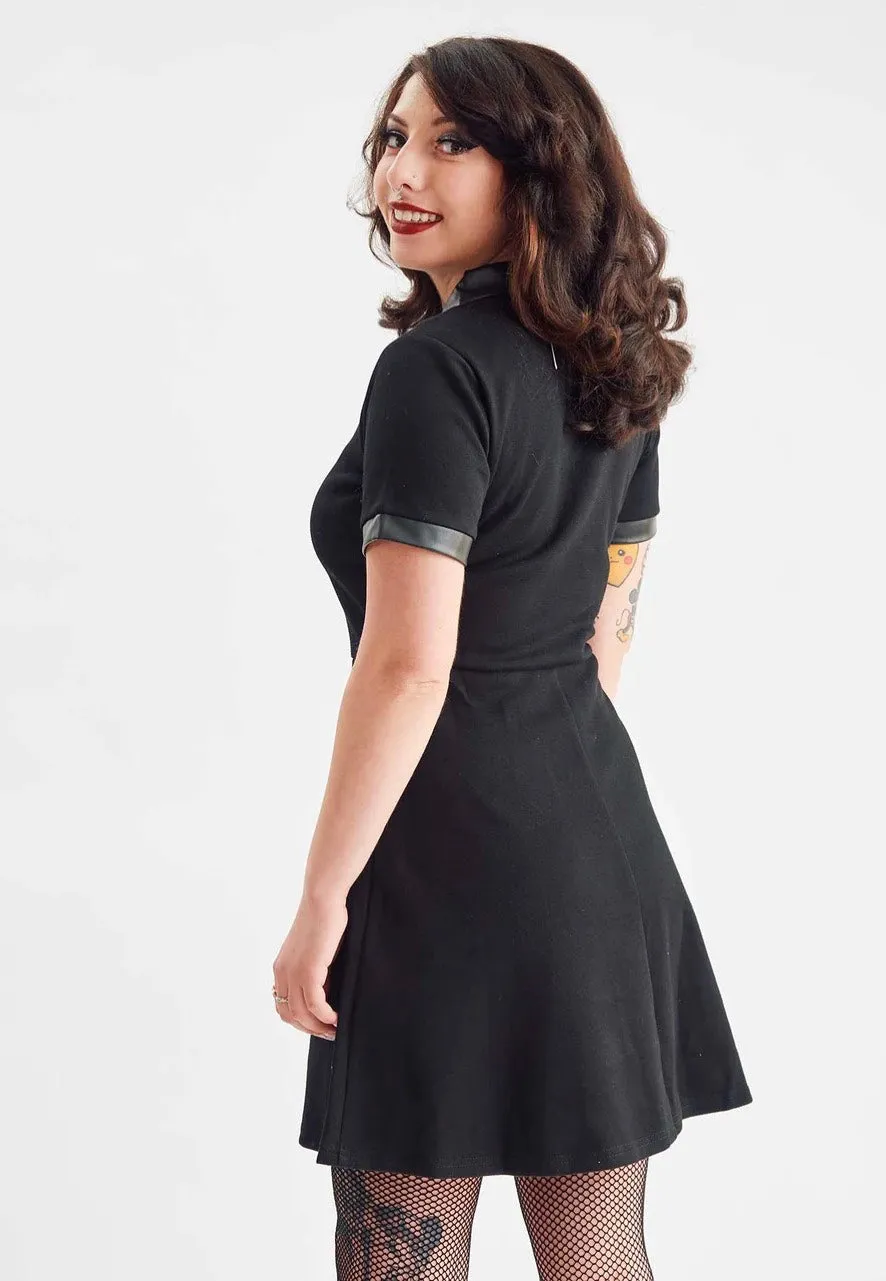 Impericon Polo Skater Black Mini-Kleid Gothic