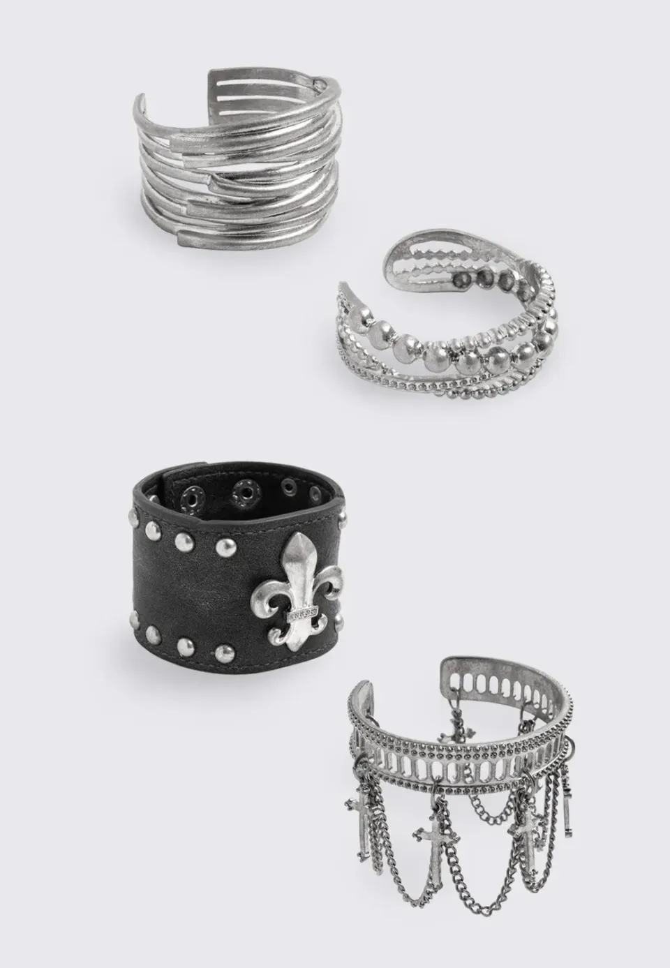 Impericon Craven Silver Armband Set silber Onesize