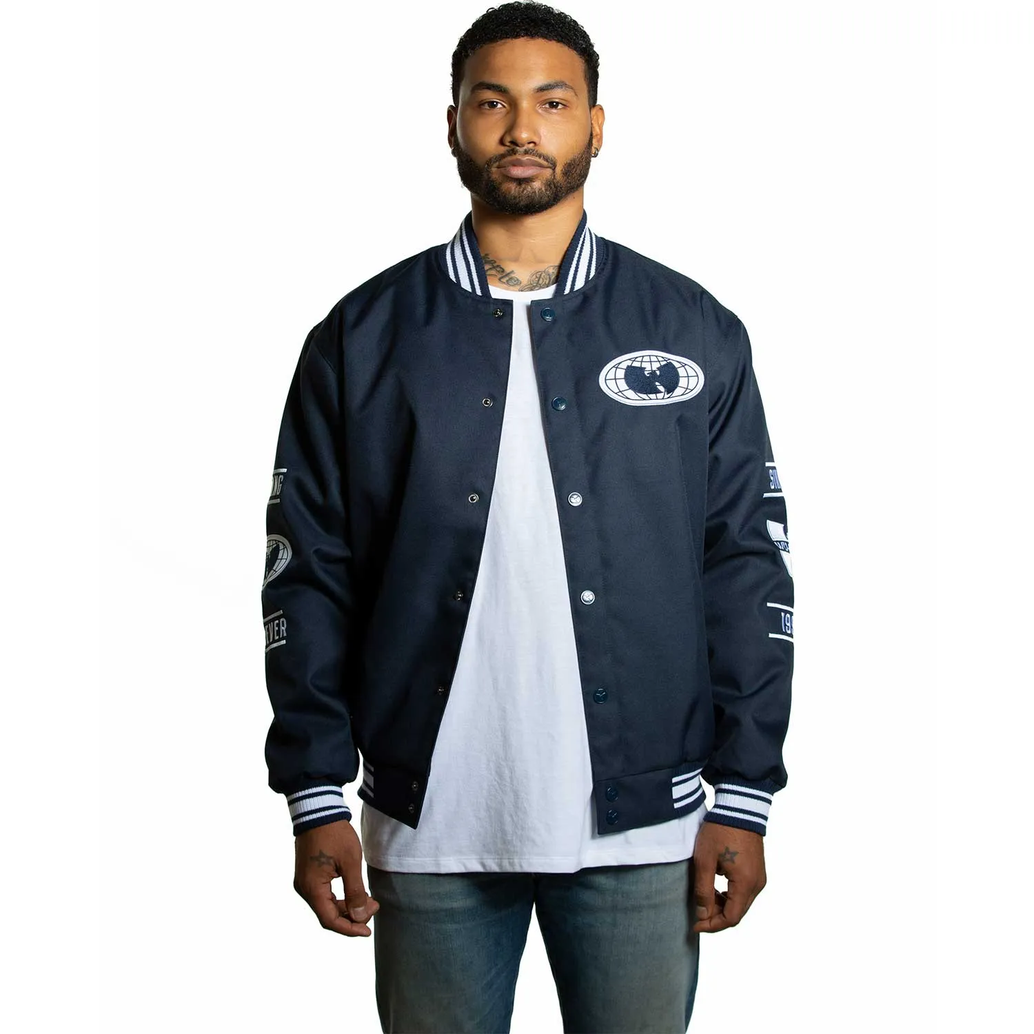 Wu-Tang All-City Jacke Navy White Polyester
