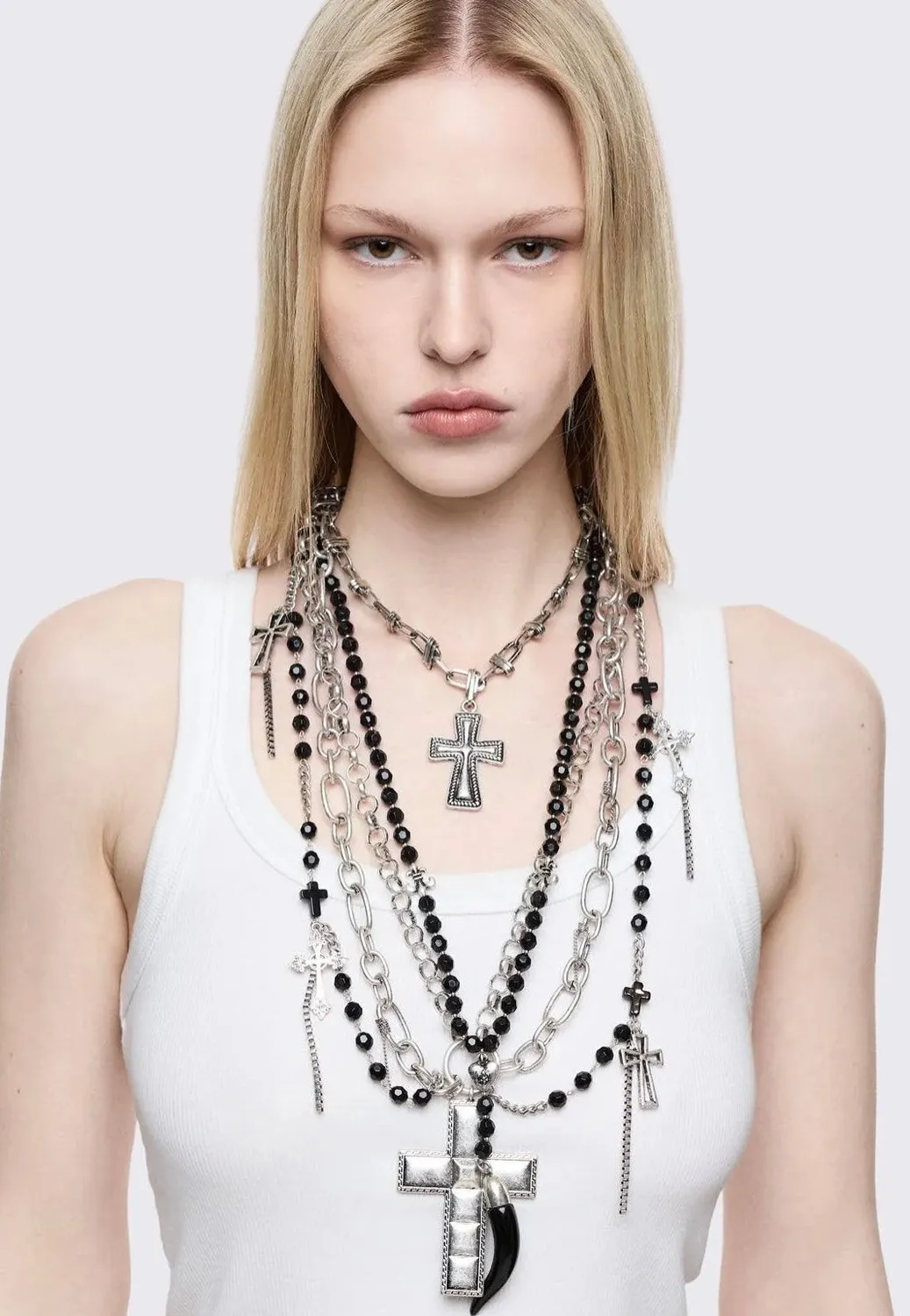 Impericon Requiem Layered Silver Kette Gothic