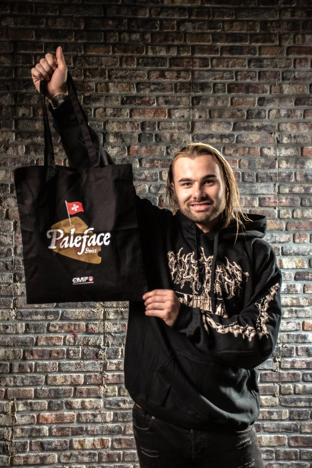Paleface Swiss The Wilted Hoodie schwarz Front+Backprint