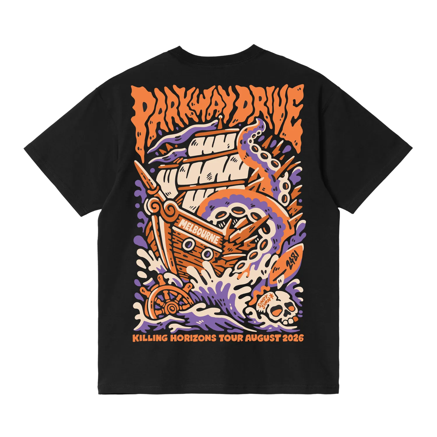 Parkway Drive Killing Horizons Octopus Melbourne T-Shirt