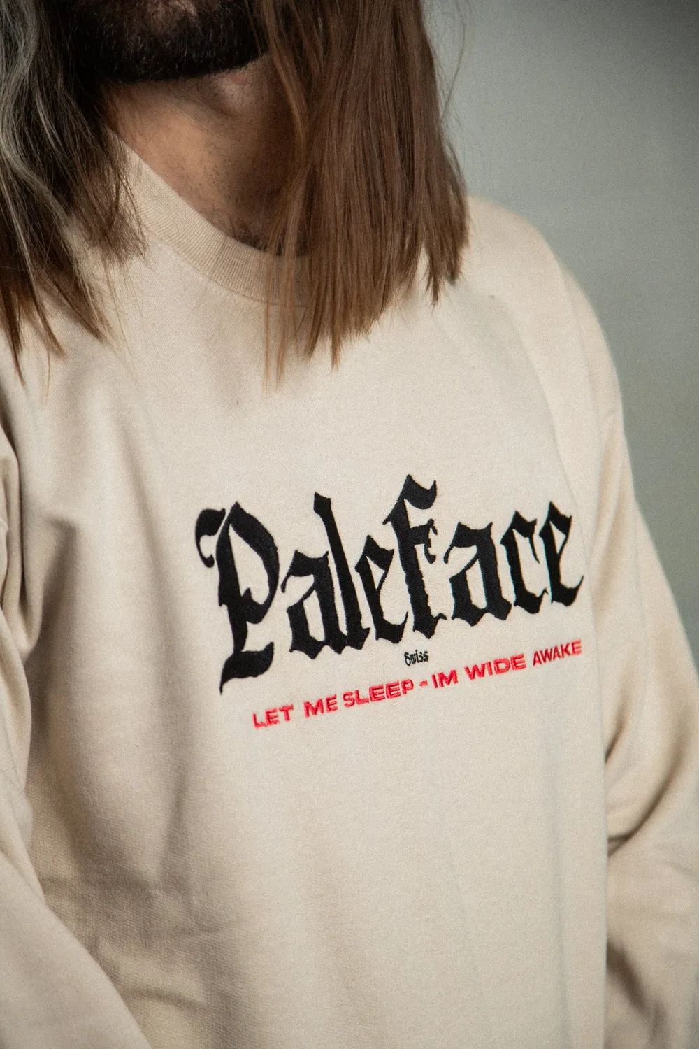Paleface Swiss Let Me Sleep Sweater Stickerei Schwarz