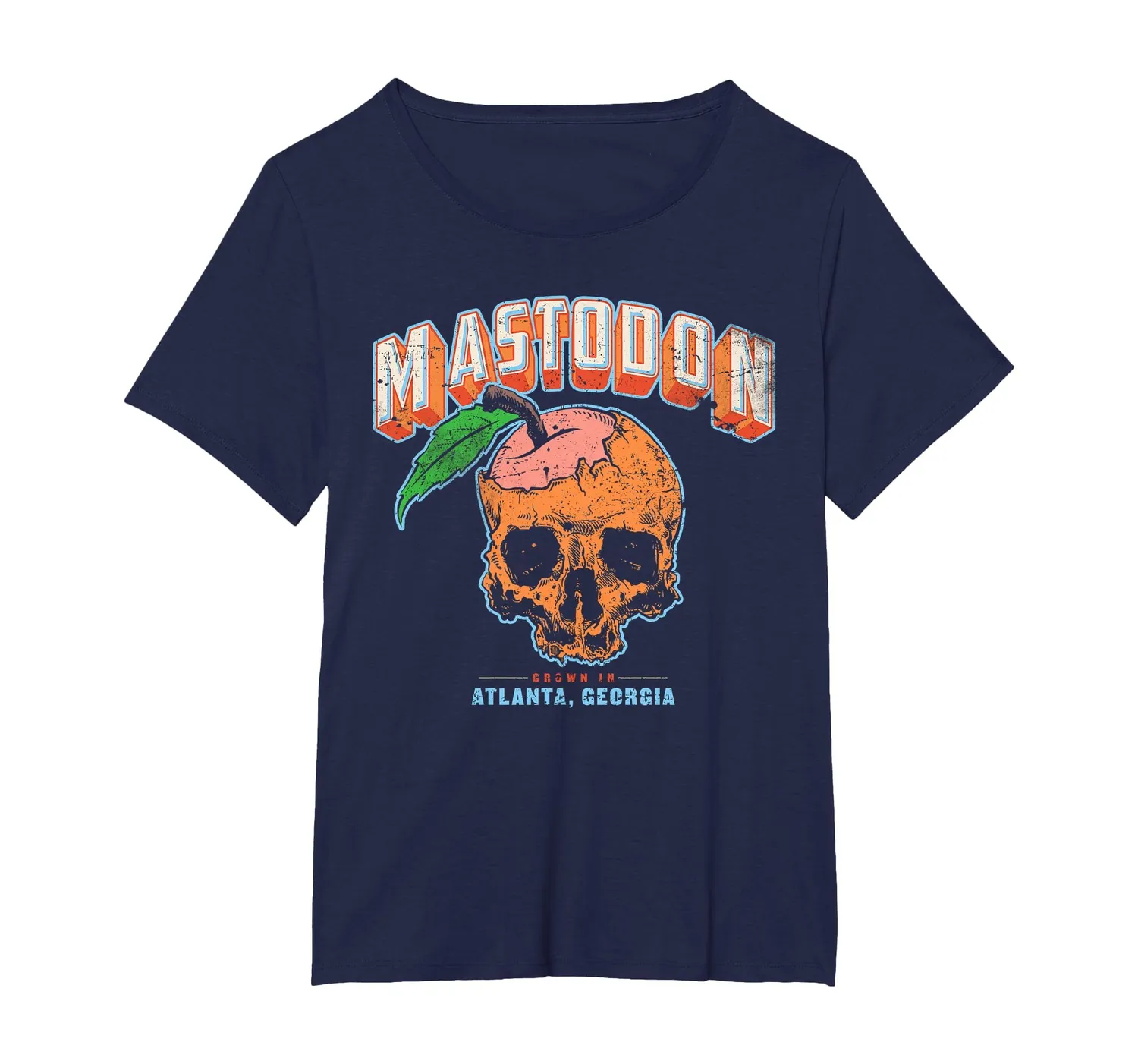 Mastodon Peach Skull T-Shirt Schwarz