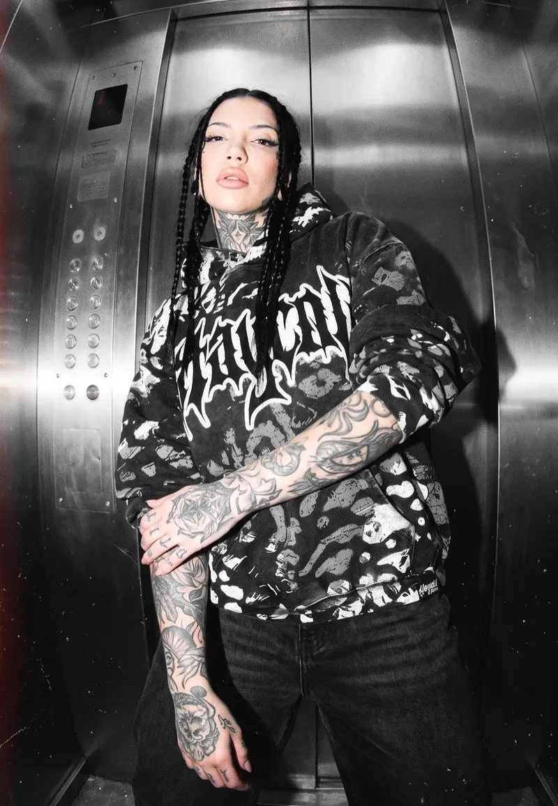 Impericon Night Ops Glow Dark Hoodie Schwarz Oversize