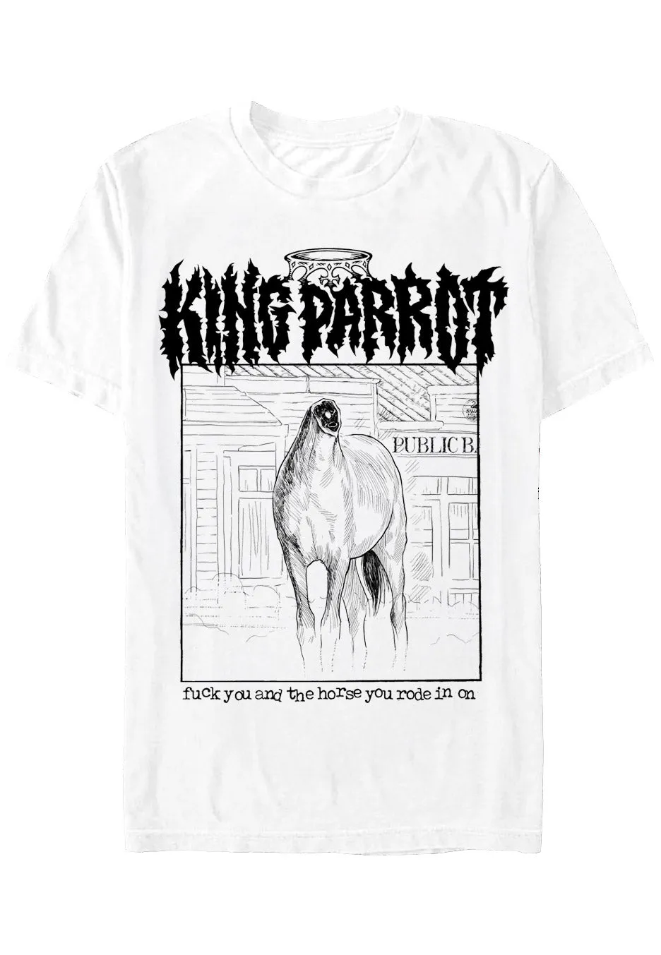Impericon Horse White T-Shirt weiß Death Metal