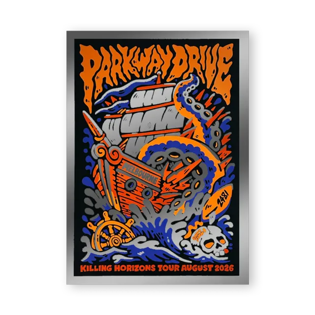 Parkway Drive Killing Horizons Tour Melbourne Foil-Poster A2