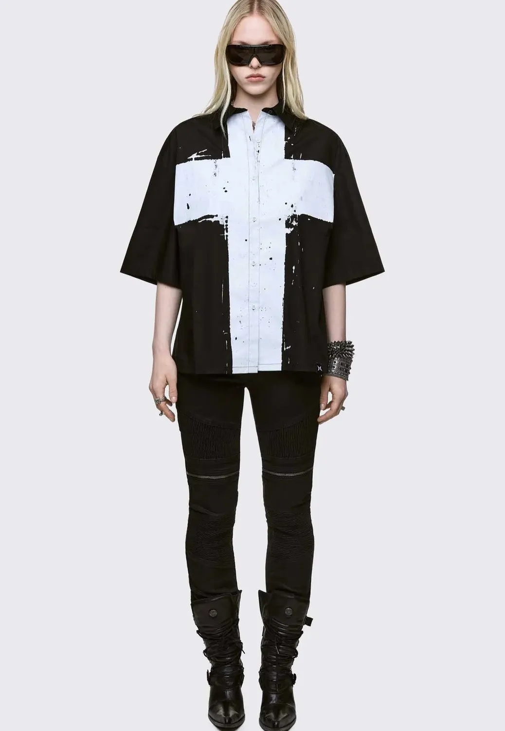 Impericon Never Saint Black Hemd Gothic Damen