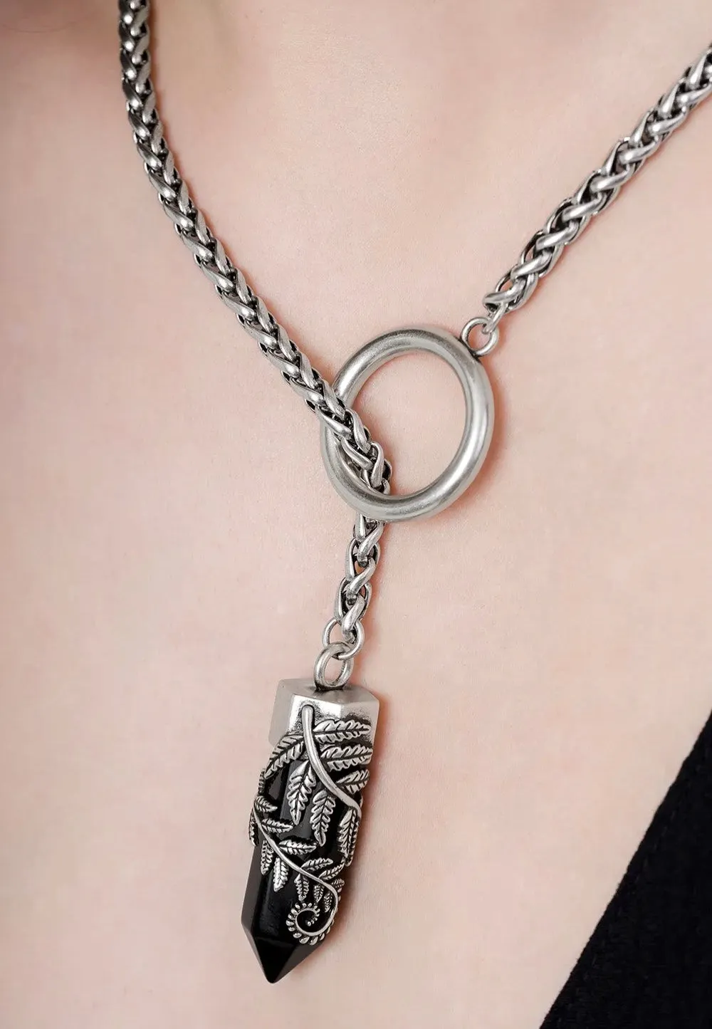 Impericon Crystal Fern O-Ring Silver Kette Onesize silber