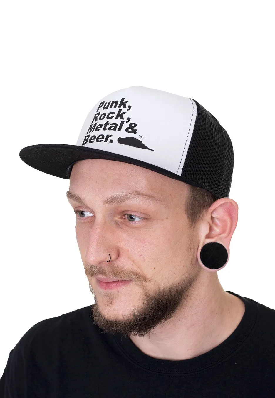 Impericon PRMB Black/White/Black Cap Trucker Schwarz