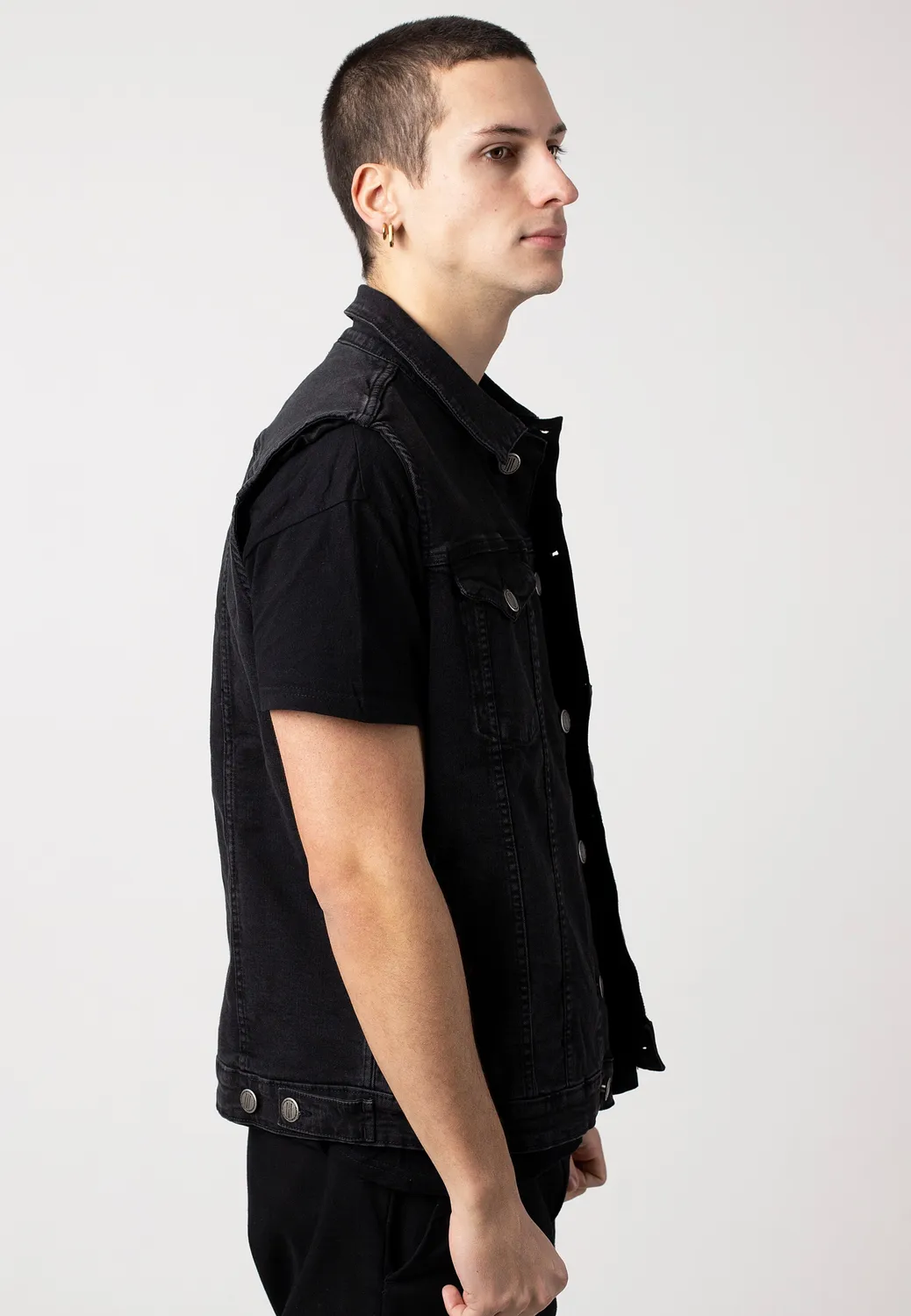 Impericon Neil Denim Black Jeansweste Schwarz