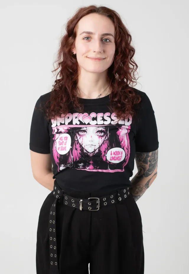 Impericon Grave Crop Girly Shirt schwarz Damen
