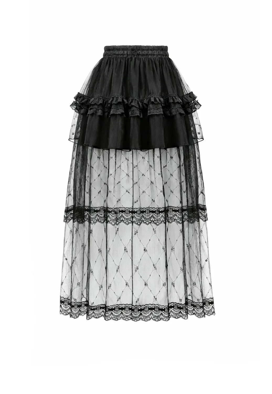 Impericon Goth Lolita Diamond Lace Rock schwarz