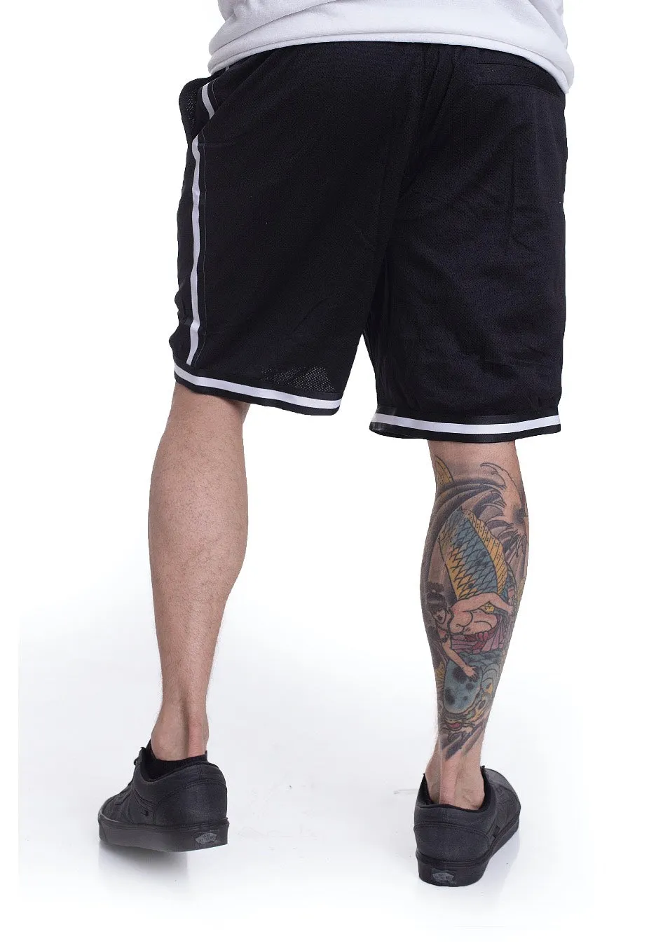 Impericon Logo Striped Shorts schwarz Mesh Loose Fit