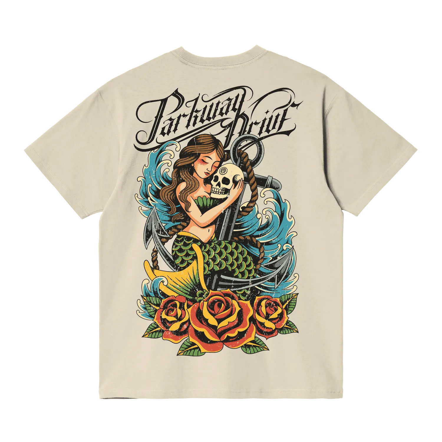 Parkway Drive Mermaid Anchor T-Shirt Bone