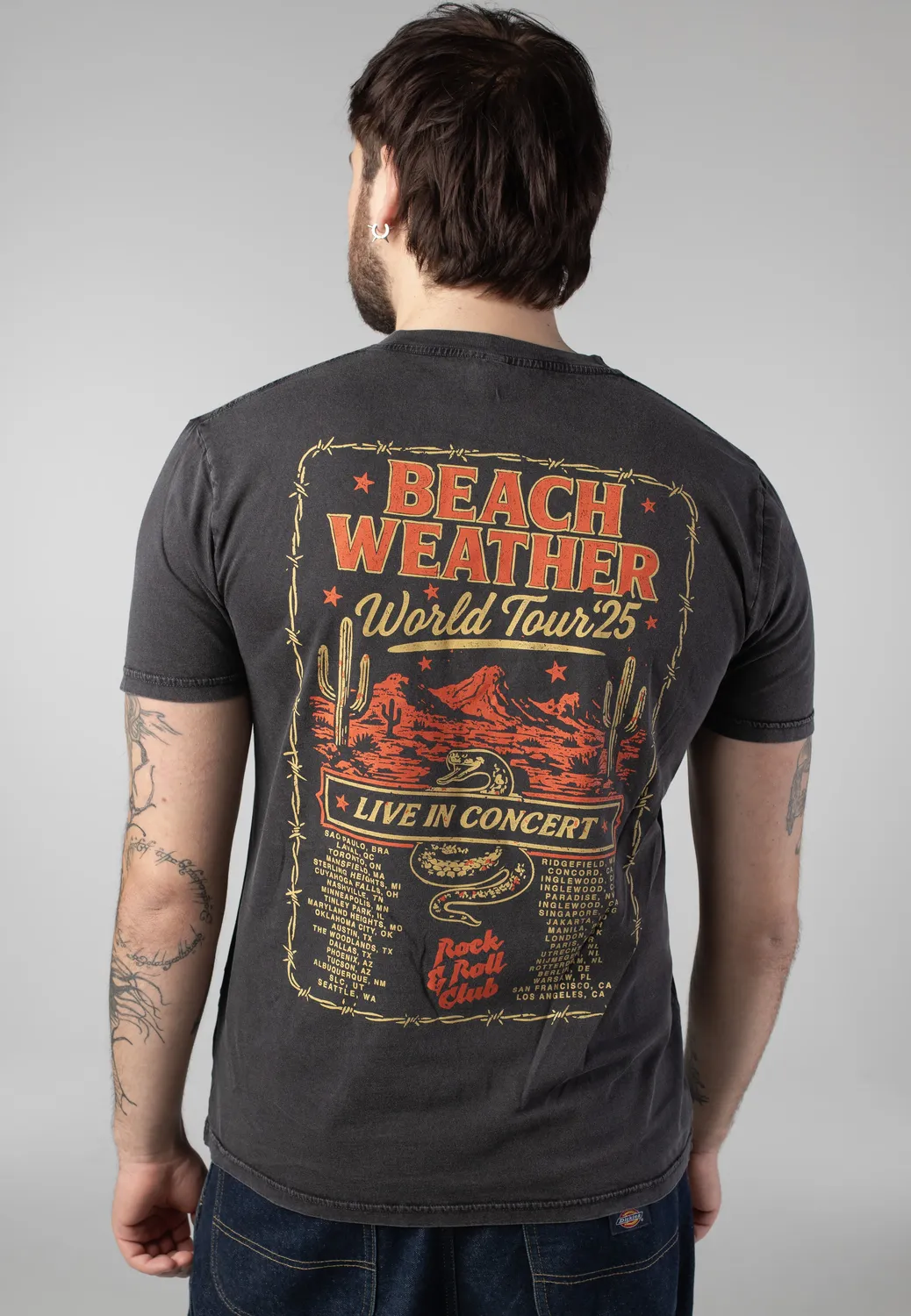 Impericon Tour 2025 Stone Washed Black T-Shirt schwarz