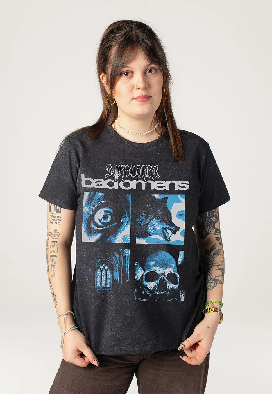 Impericon Specter Collage Washed T-Shirt schwarz