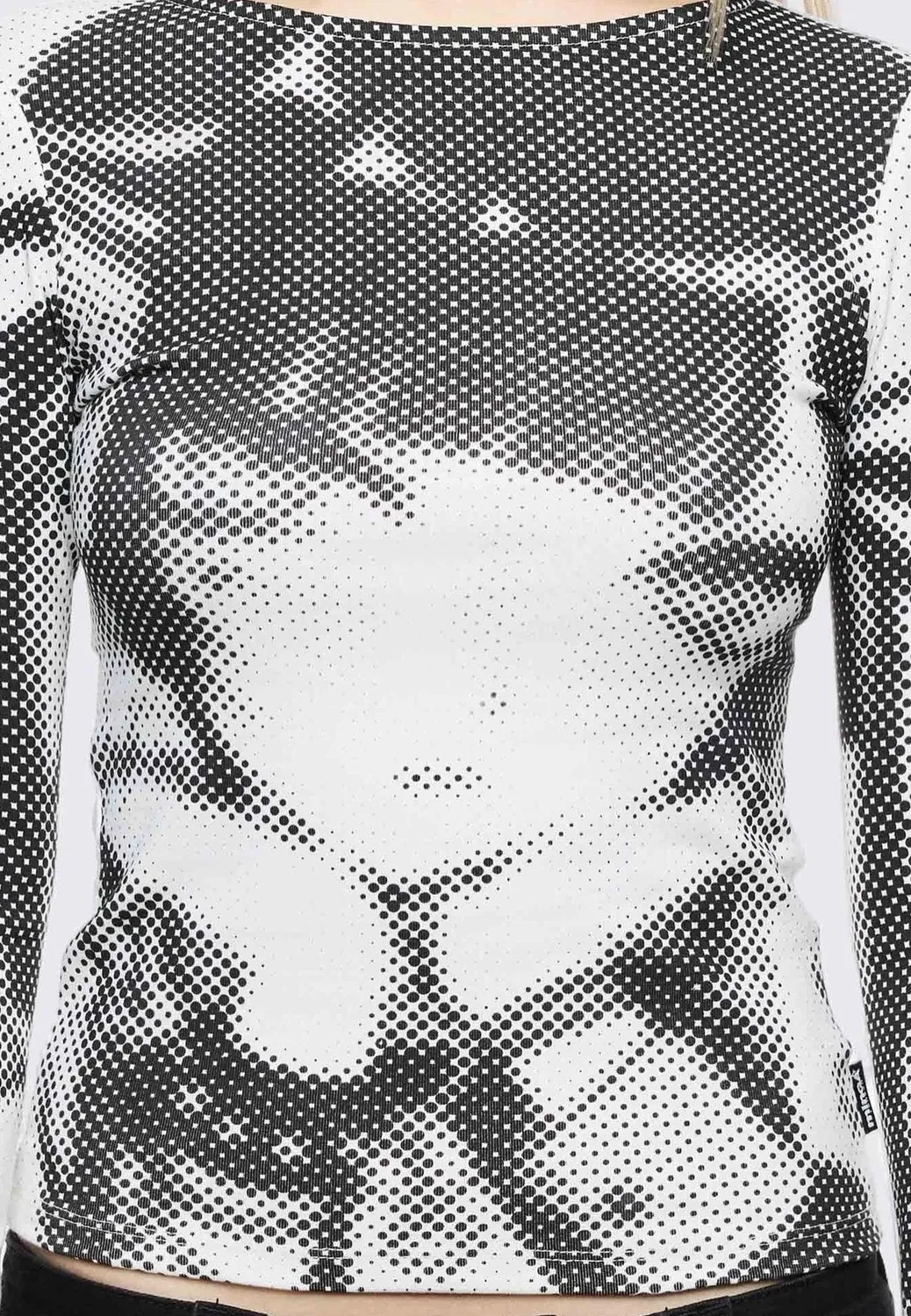 Impericon UwU Warning White Oberteil longsleeve weiß Gothic