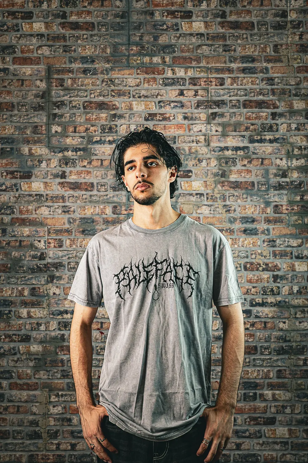 Paleface Swiss Wither Together T-Shirt Grau Acid Wash Oversize