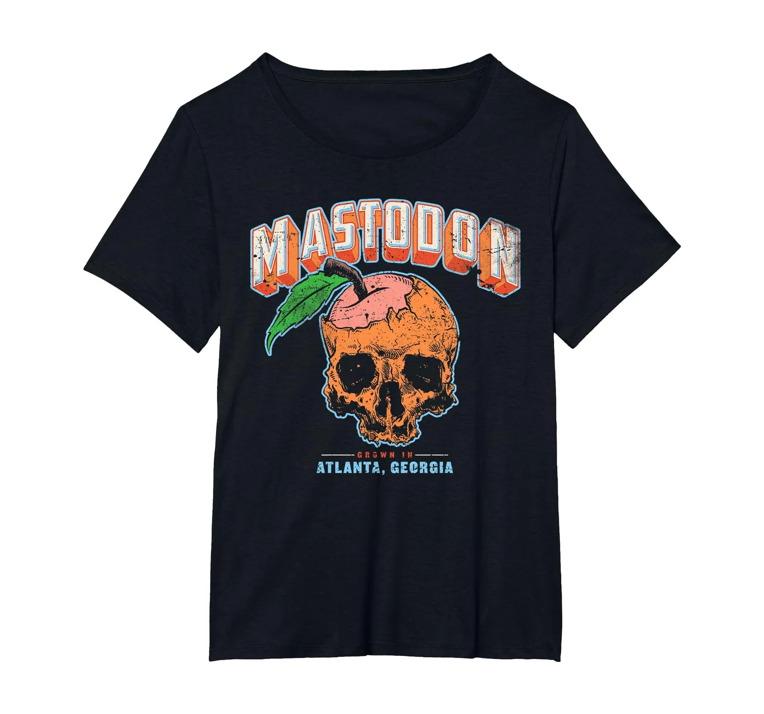 Mastodon Peach Skull T-Shirt Schwarz