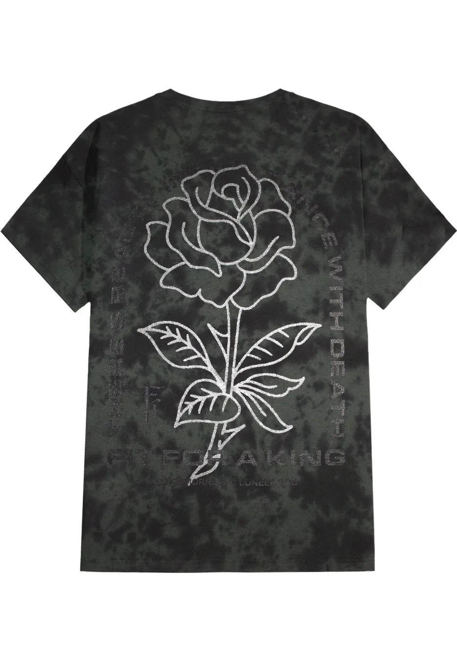 Impericon Roses Green & Black Tie Dye T-Shirt grün