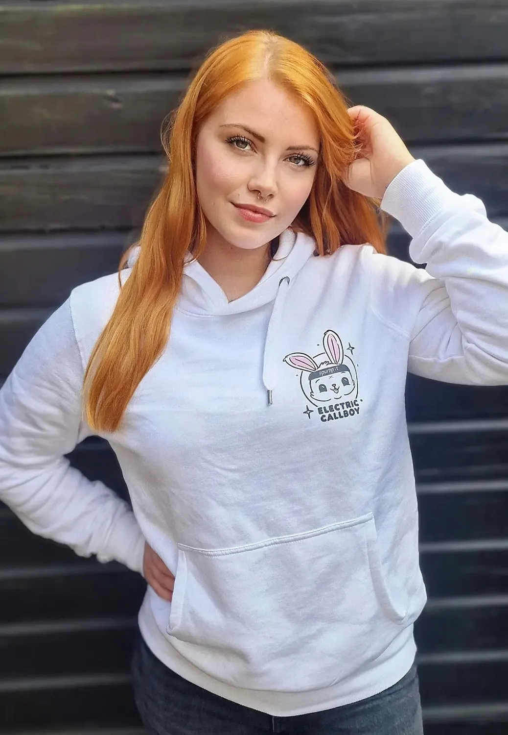 Impericon Pump It Bunny Hoodie weiß Unisex Metalcore