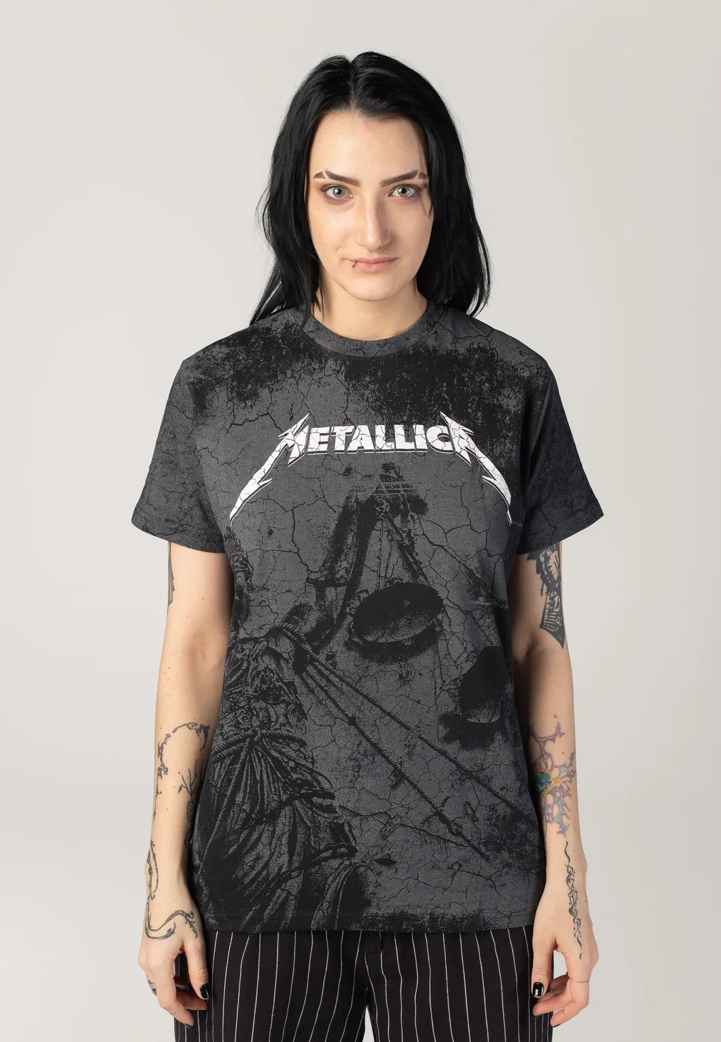 Impericon Justice Washed T-Shirt Schwarz Unisex