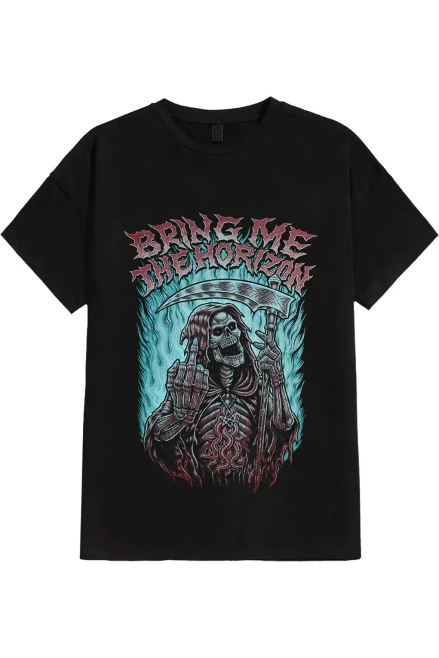 Middle Finger Reaper T-Shirt schwarz Gr. S-XXL