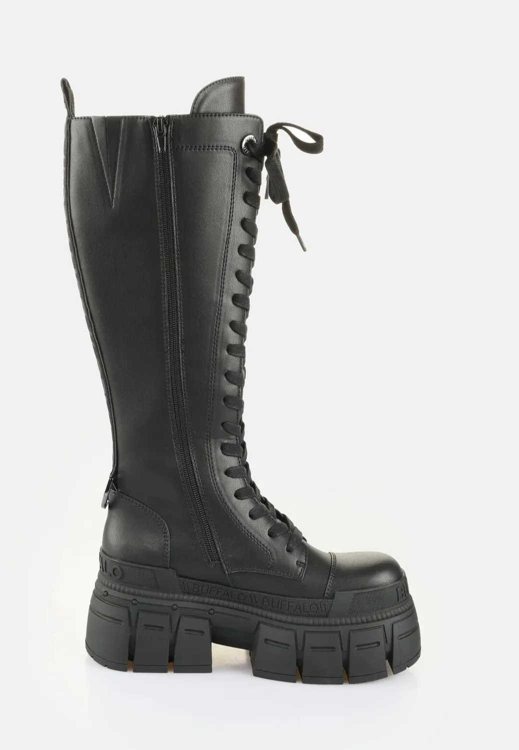 Impericon Gospher Lace Up Hi Stiefel Schwarz Vegan