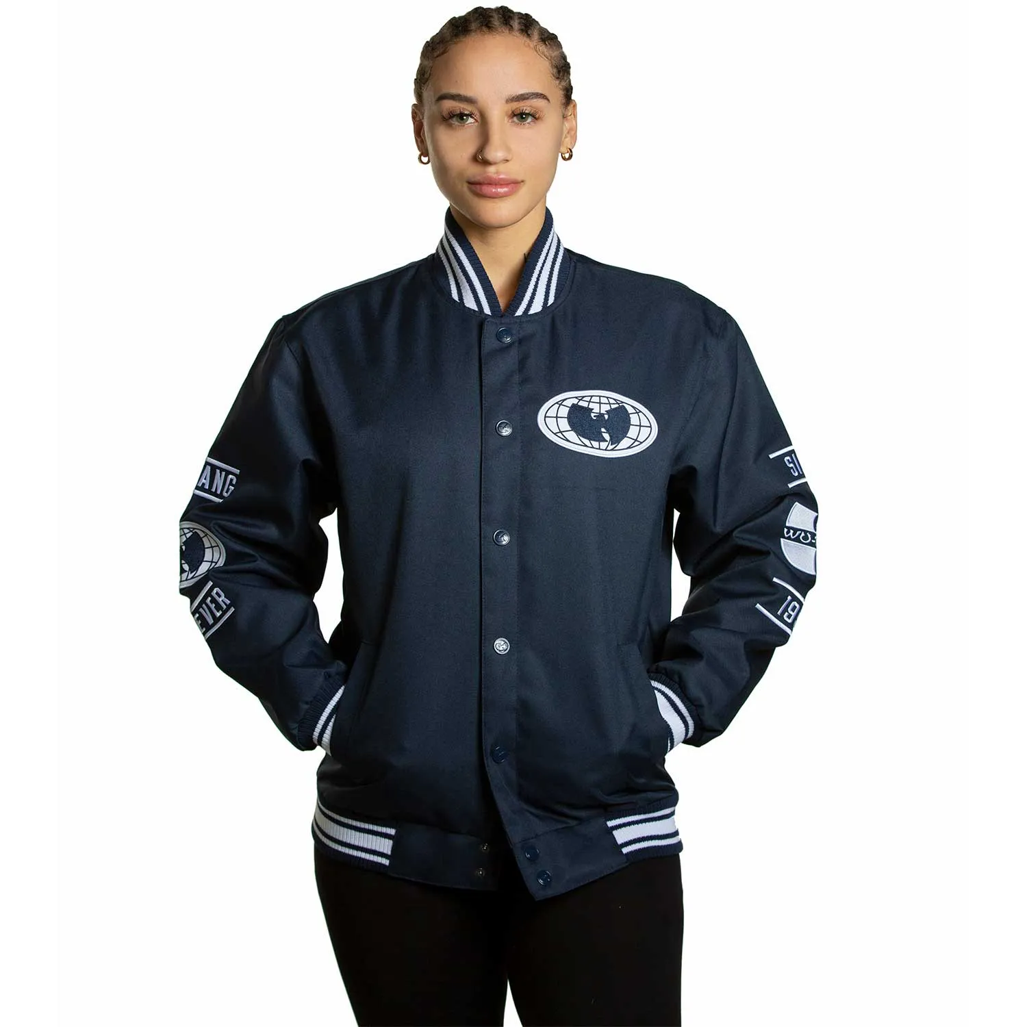 Wu-Tang All-City Jacke Navy White Polyester